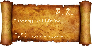 Pusztay Kiliána névjegykártya